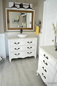 Most are made from mdf or pressed wood without dove tail joints. Dresser Turned Bathroom Vanity Tutorial La Maison Boutique