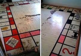 Pulled Up The Carpet At The House And Guess What I Found Painted Boards Remodeling Advice Monopoly