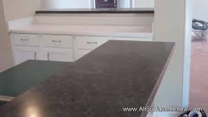 These countertops are pretty sturdy and if taken care of properly, corian countertops can last you a long time. Transforming The Color Of Old Corian Counters By Resurfacing Youtube