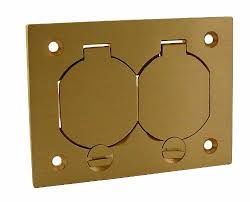Hubbell Raco 6250 1 Gang Rectangular Floor Box Duplex Brass Cover With Lift Lids Be Sure To Check Out This Awesome Product Floor Boxes Flooring Rectangular