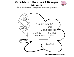 We'll be discussing the parable of the two debtors found in jesus used their reactions during the party to share an important parable about two debtors that in the historical setting of israel during the time of jesus, having someone over for dinner was a. Sunday School Lesson Parable Of The Great Banquet Luke 14 15 24 Word For Life Says