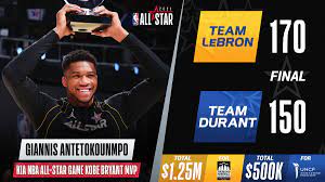Get ready for this thrilling evening with a preview that includes the schedule, start times, viewing info, live stream sites, updated odds, participants and more for each event. Nba On Twitter Teamlebron Wins The 2021 Nbaallstar Game They Earn A Total Of 1 25 Million For Tmcf While Teamdurant Earns 500 000 For Uncf Giannis 2021 Nba All Star Game Kobe Bryant Mvp