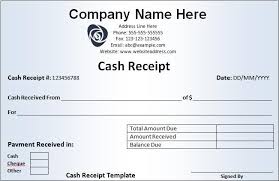 The receipt should be signed in the received by spot to authenticate the receipt. Cash Receipt Format Free Word Templates