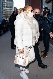 Shakira and jennifer lopez getty images. Jennifer Lopez Wears All White Winter Look In New York City