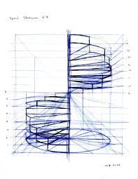 Döner beton merdiven yaparken nelere dikkat etmek gerekli? Guzel Sanatlar Mekan Donen Merdiven Cizimi Karakalem Geometric Patterns Mimari Cizimler Cizim