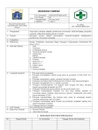 Imunisasi gabungan dpt (difteri, pertusis, tetanus). Sop Imunisasi Campak