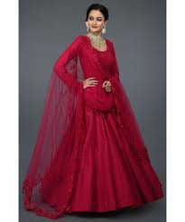 Choose your anarkali dress design from our collection. Red Floral Resham Sequin Beads Hand Embroidered Anarkali Gown