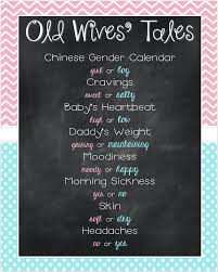 gender reveal party free old wives tales printable for