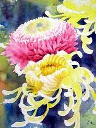 Chinese Watercolor Chrysanthemum Flower Painting Lesson Flower Painting Lessons Flower Painting Floral Watercolor