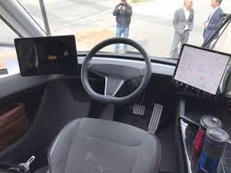 Tesla Semi Truck S Rare Interior Pictures Emerge From Sacramento Ca Truck Interior Semi Trucks Interior Tesla Semi Truck