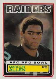 Marcus lemarr allen (born march 26, 1960) is a former american football running back and football analyst for cbs. Marcus Allen Football Cards Rookie Cards And Autographed Memorabilia Guide