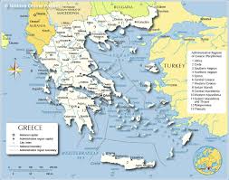 It is shaped like a butterfly, with the two wings joined by a narrow strip of land. Administrative Map Of Greece Greece Map Greece Igoumenitsa