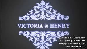 Monogram Gobo Projection Lighting Rental Wedding Lighting Ideas Theme Party Lights Youtube