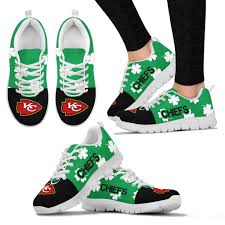 Green Color St Patrick S Day Graceful Kansas City Chiefs Sneakers Kansas City Chiefs Kansas Kansas City
