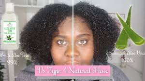 Thus, aloe vera prevents hair shedding from weaker roots and also controls your hair breakage. 100 Natural Aloe Vera Vs Store Aloe Vera Type 4 Hair Youtube
