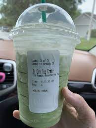 Green Tea Frappe With 10 Pumps Of Raspberry Syrup Sooooo Good Starbucks Green Tea Frappuccino Starbucks Green Tea Secret Starbucks Drinks