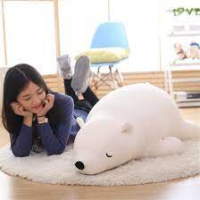 Sleeping Polar Bear Stuffed Animal Plush Toy Pelucia Urso Ursos Sem Cursos