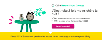 L'option tarifaire heures pleines / heures creuses, également connue sous le nom de tarif jour nuit, n'est disponible que pour les puissances de compteur d'électricité supérieures ou égales à 6 kva. Heures Super Creuses Total Direct Energie 50 La Nuit