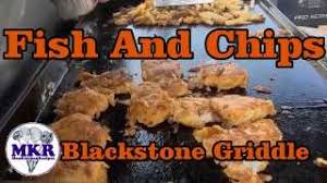 We use a blackstone grill, out side uses gas hookup. Fish And Chips On The Pro Series Blackstone Griddle Bbq Grill Seafood