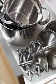 Topfe Und Deckel Separat Zu Organisieren Spart Platz Organisation Kuche Kuchenschrank Organisation Topf Organisation