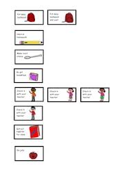 Student Morning Routine Visual Chart