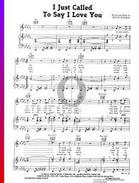 Stevie Wonder I Just Called To Say I Love You Album Cover I Just Called To Say I Love You Piano Sheet Music In 2020 Sheet Music Piano Sheet Music Piano Music