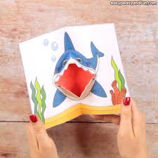 Find 25 free printable coloring pages of animals. Shark Pop Up Card Easy Peasy And Fun