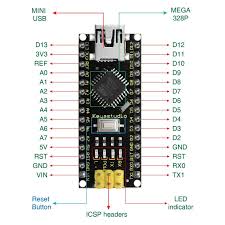 The arduino nano pins, similar to the uno, is divided into digital pins, analog pins and power pins. Ks0173 Keyestudio Nano Ch340 Keyestudio Wiki