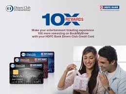 Book Any Ticket On Bookmyshow With Your Hdfcbank Diners Club Credit Card Get 10x Reward Points Click O Rewards Credit Cards Credit Card Credit Card Offers