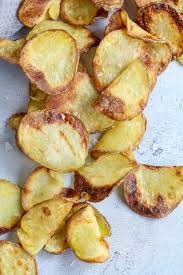 Carefully transfer the chips with a slotted spoon or tongs to a serving plate or bowl. Air Fryer Potato Chips Compare To Store Bought Momsdish