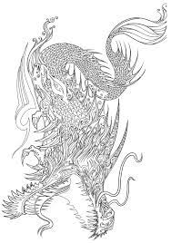 Differents Tatouages A Imprimer Et A Colorier Ici Un Dragon Chinois Dragon Chinois Tatouage Dragon Dragon