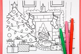 Download free printable christmas coloring pages from hallmark! Free Printable Christmas Coloring Page Hey Let S Make Stuff