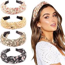 Leopard Print Headbands for Women, 4 Packs Mixed Fabric Alice Hair  Band,Elastic Knot Hairbands Cute Outdoor Hair Accessories (ArchSnack) :  Amazon.co.uk: Beauty