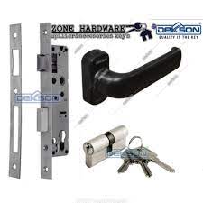 Kunci + gagang pintu aluminium 9055 ellvio coklat/putih putar 360'rp145.000: Jual Kunci Pintu Aluminium Dekson Handle Roses 1 Set Hitam Jakarta Barat Zone Hardware Tokopedia