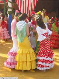 Colorful Dresses In Seville Paella Party Colorful Dresses Spain