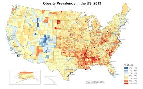 Obesity Prevalence In The United States Map United States