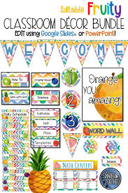 Fruit Theme Classroom Decor Bundle Classroom Themes Classroom Decor Watercolor Classroom