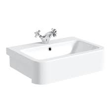 Undermount ceramic kitchen sinks ukfcu olbrich beer. Orchard Dulwich 1 Tap Hole Semi Recessed Countertop Basin 565mm Victoriaplum Com