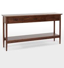 Shaw Walnut Console Table More Traditional Than The West Elm Options And Longer 60 T Rustic Hallway Table Entryway Console Table Console Table Decorating