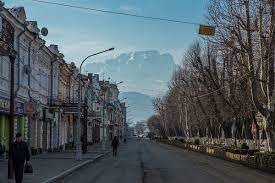 Столица Северной Осетии в феврале.