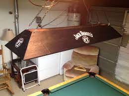 Jack Daniel S Light This Is A Pool Table Billard Light Made From Pine And Stained Homemade Lamp Man Billiard Table Lights Diy Pool Table Pool Table Lighting