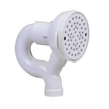 Before setting the shower pan, install the trap and the drain connections. Oatey Round White Pvc Floor Drain With P Trap Cleanout And Screw In Drain Cover 427242 The Home Depot