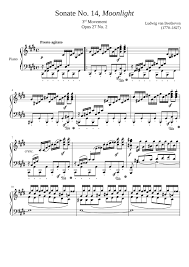 Sheet music for moonlight sonata (piano sonata no. Sonate No 14 Moonlight 3rd Movement Sheet Music For Piano Solo Musescore Com