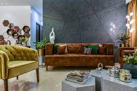 For The Living Room Of This Voluminous Apartment In Mumbai We Tried To Give A Modern Twist To Vintage We Play Interior Projects Interior Residential Interior