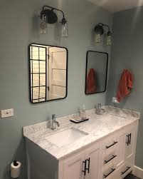 We can say that this is simple that will remind you of the past. Check It Out This Lovely Bathroom Remodel Is Topped Off With Target S Project 62 Metal Framed Wall Mirrors 39 99 Each Looks Beautiful
