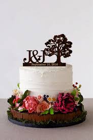 Tree Wedding Cake Topper Personalized Monogram Wedding Cake Etsy In 2020 Rustic Wedding Cake Toppers Personalized Wedding Cake Toppers Wooden Cake Topper Wedding