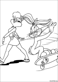 Supercoloring.com is a super fun for all ages: Coloring Page Bugs Bunny Skate And Bugs Bunny Girl Coloring Me