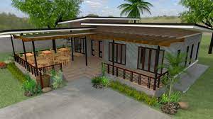 แบบบ านพ กอาศ ยแนวโมเด ร น 3 ห องนอน 2 ห องน ำ พร อมหน าร านอาหาร ด ไอเด ยบ าน ผ งบ าน แบบชานบ าน ร ปแบบบ าน