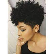 African American Short Afro Curly Human Hair Full Lace Wig 6 Inches Short Curly Wigs Tapered Natural Hair Natural Hair Styles