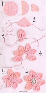 Cloth Flower Making In Under 5 Minutes Treasurie Fabric Flower Tutorial Fabric Flowers Diy Fabric Flowers